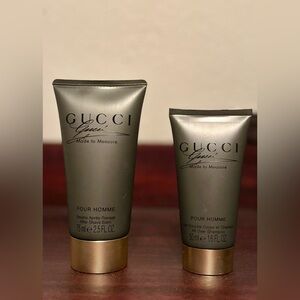 Gucci Made to Measure Pour Homme After Shave Balm/All Over Shampoo 2.5 & 1.6 ozs